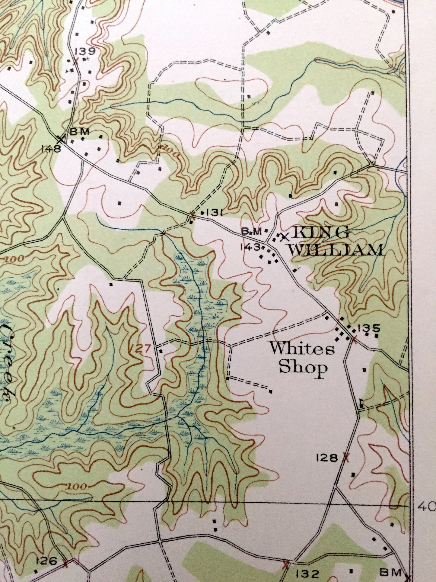 Antique King William, Virginia 1920 US Geological Survey Topographic Map – Walkerton, Pamunkey, Poplar Grove, Manquin, Enfield, Rumford, VA