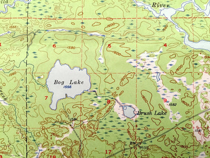 Antique Forest Center, Minnesota 1957 US Geological Survey Topographic Map - Lake County, Beaver Bay, Fall Lake, Superior National Forest MN