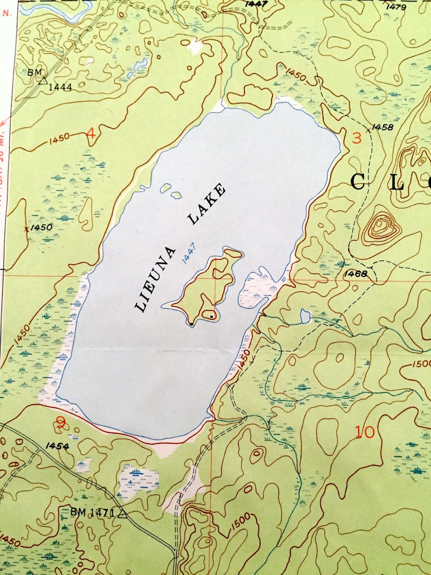 Antique Barrs Lake, Minnesota 1954 US Geological Survey Topographic Map - St Louis County, Cloquet Valley State Forest, Duluth, Normanna, MN