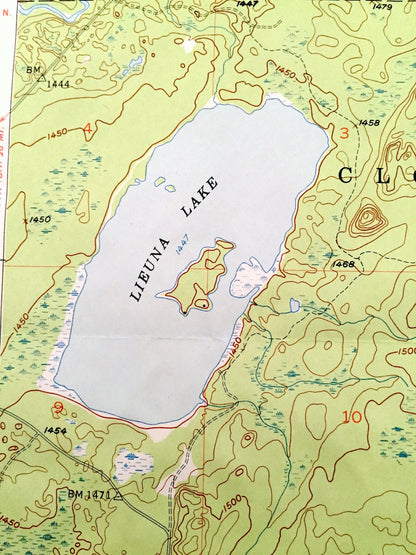 Antique Barrs Lake, Minnesota 1954 US Geological Survey Topographic Map - St Louis County, Cloquet Valley State Forest, Duluth, Normanna, MN