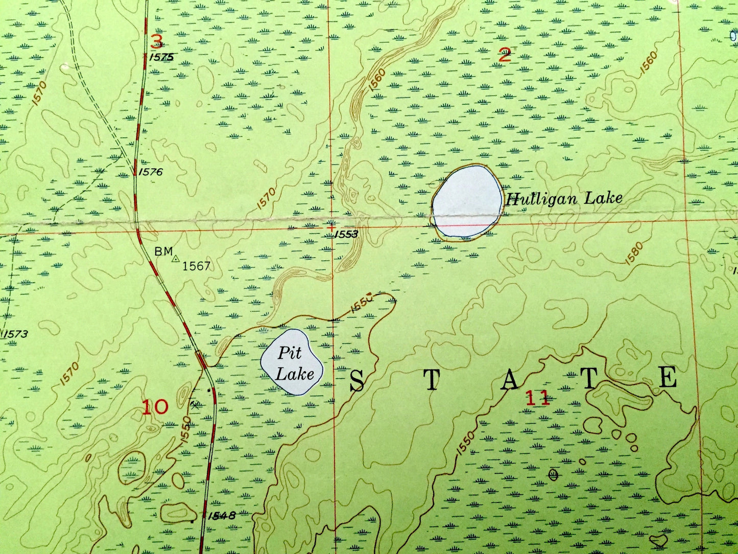 Antique Boulder Lake Reservoir NE, Minnesota 1957 US Geological Survey Topographic Map -  St Louis County, Cloquet Valley State Forest, MN