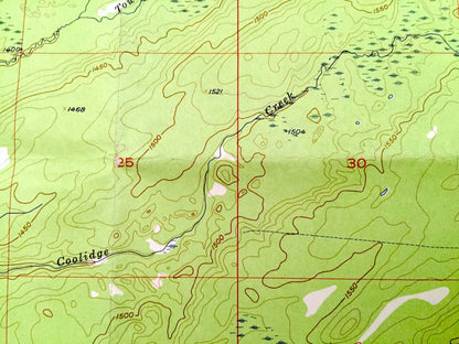 Antique Comstock Lake, Minnesota 1957 US Geological Survey Topographic Map - St Louis County, Cloquet Valley State Forest Whiteface River MN