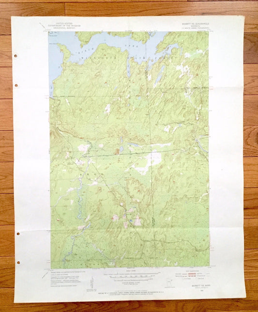 Antique Babbitt NE, Minnesota 1952 US Geological Survey Topographic Map - St Louis County, Superior National Forest, Argo, Birch Lake, MN