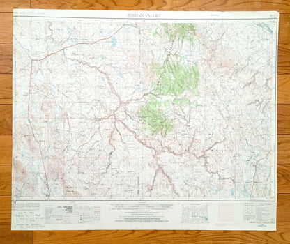 Antique Jordan Valley, Oregon 1955 US Geological Survey Topographic Map – Arock, Rome, Owyhee Canyon, Bowden Hills, Antelope Reservoir OR ID