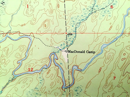 Antique Allen, Minnesota 1950 US Geological Survey Topographic Map -  St Louis County, Mesaba, Argo, Bassett, Wyman, Spring, Ridge, MN