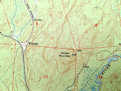 Antique Allen, Minnesota 1950 US Geological Survey Topographic Map -  St Louis County, Mesaba, Argo, Bassett, Wyman, Spring, Ridge, MN