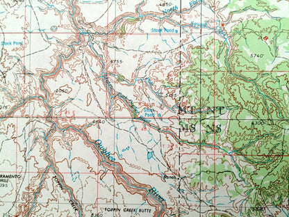 Antique Jordan Valley, Oregon 1955 US Geological Survey Topographic Map – Arock, Rome, Owyhee Canyon, Bowden Hills, Antelope Reservoir OR ID