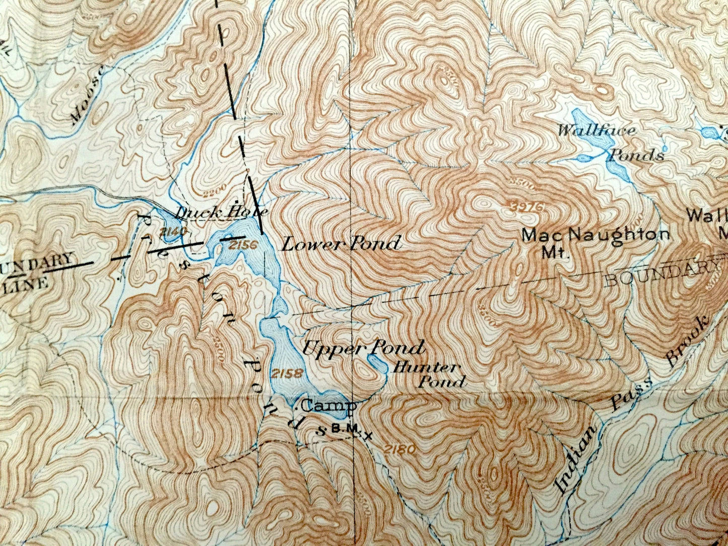 Antique Santanoni, New York 1904 US Geological Survey Topographic Map – Adirondacks, Ampersand Lake, Tahawus, Franklin, Essex County, NY