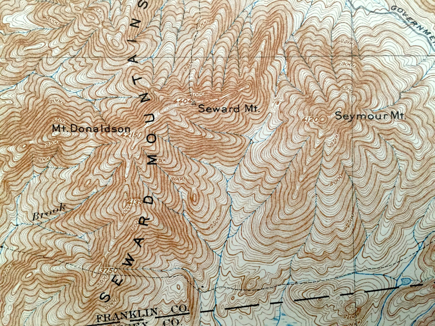 Antique Santanoni, New York 1904 US Geological Survey Topographic Map – Adirondacks, Ampersand Lake, Tahawus, Franklin, Essex County, NY