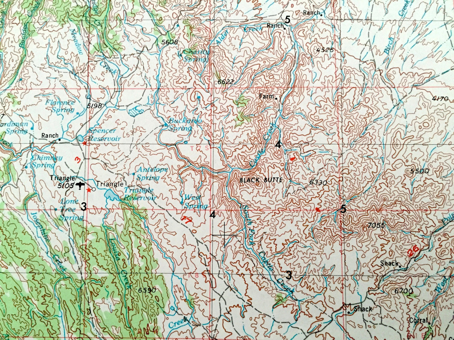 Antique Jordan Valley, Oregon 1955 US Geological Survey Topographic Map – Arock, Rome, Owyhee Canyon, Bowden Hills, Antelope Reservoir OR ID
