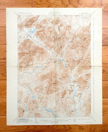 Antique Santanoni, New York 1904 US Geological Survey Topographic Map – Adirondacks, Ampersand Lake, Tahawus, Franklin, Essex County, NY
