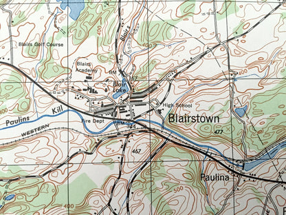 Antique Blairstown, New Jersey 1943 US Geological Survey Topographic Map – Warren County, Frelinghuysen, Hardwick, Independence, Liberty, NJ