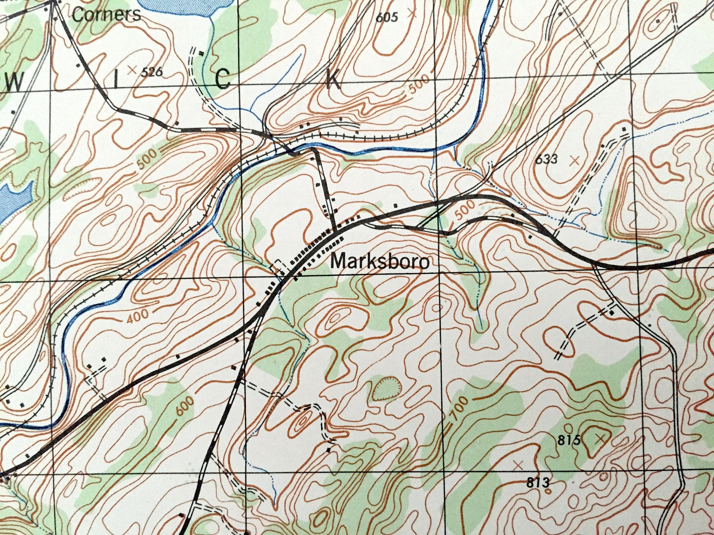 Antique Blairstown, New Jersey 1943 US Geological Survey Topographic Map – Warren County, Frelinghuysen, Hardwick, Independence, Liberty, NJ