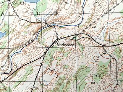 Antique Blairstown, New Jersey 1943 US Geological Survey Topographic Map – Warren County, Frelinghuysen, Hardwick, Independence, Liberty, NJ