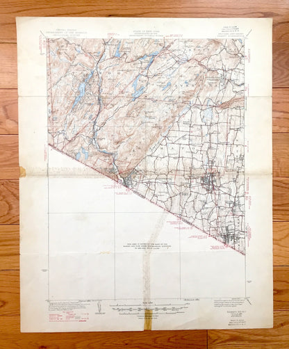 Antique Ramapo, New York 1938 US Geological Survey Map – Spring Valley, Suffern, Sloatsburg, Antrim, Tuxedo, Orange Park Ridge Bergen NY