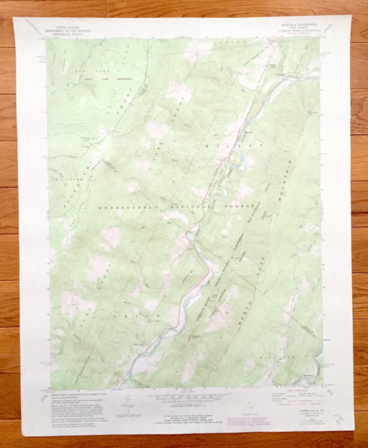 Antique Hopeville, West Virginia 1969 US Geological Survey Topographic Map - Grant, Randolph County, Millroy, Union, Dry Fork, Ketterman WV