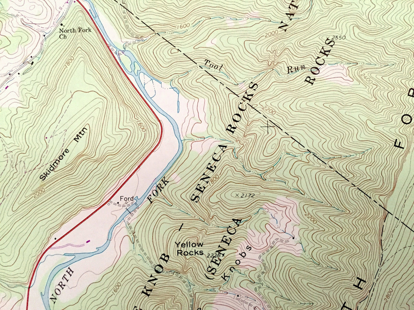 Antique Hopeville, West Virginia 1969 US Geological Survey Topographic Map - Grant, Randolph County, Millroy, Union, Dry Fork, Ketterman WV