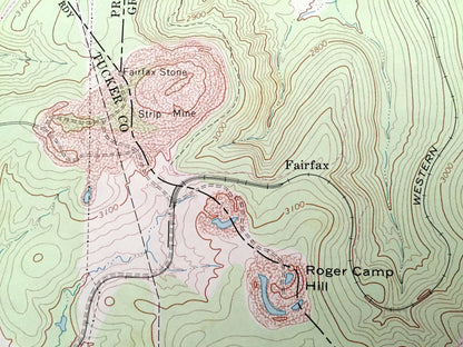 Antique Davis, West Virginia 1967 US Geological Survey Topographic Map - Grant, Tucker, Preston County, Fairfax, Union, Thomas, Wilsonia WV