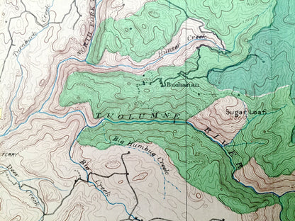 Antique Sonora, California 1891 US Geological Survey Topographic Map – Tuolumne Stanislaus Merced Mariposa County Yosemite National Park CA