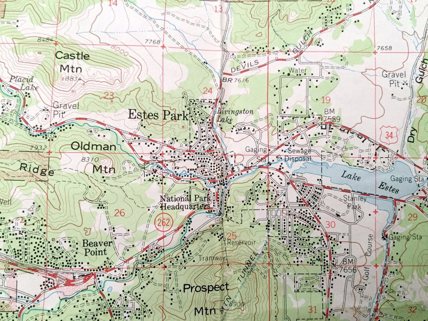Antique Rocky Mountain National Park, Colorado 1961 US Geological Survey Topographic Map – Roosevelt, Routt, Arapaho, Estes Park, Granby, CO