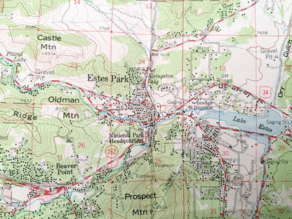 Antique Rocky Mountain National Park, Colorado 1961 US Geological Survey Topographic Map – Roosevelt, Routt, Arapaho, Estes Park, Granby, CO