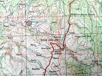 Antique Canyon City, Oregon 1955 US Geological Survey Topographic Map – John Day, Hamilton, Hereford Malheur National Forest Grant County OR
