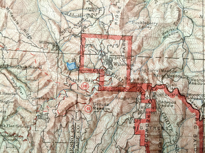 Antique Sequoia & Kings Canyon National Park, California 1958 US Geological Survey Topographic Map – Owens, Kaweah, Sierra, Mount Whitney CA