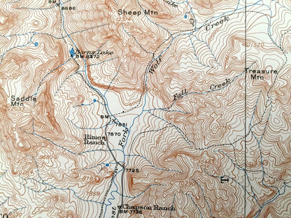 Antique Summitville, Colorado 1913 US Geological Survey Topographic Map – Rio Grande Mineral Archuleta Conejos County San Juan Mountains CO