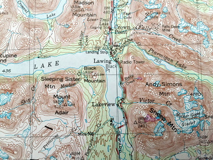 Antique Seward, Alaska 1953 US Geological Survey Topographic Map – Anchorage, Kenai National Park, Chugach, Mountains, Prince William, AK
