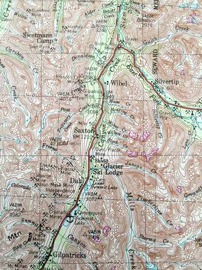 Antique Seward, Alaska 1953 US Geological Survey Topographic Map – Anchorage, Kenai National Park, Chugach, Mountains, Prince William, AK