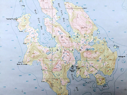 Antique Seward (C-3), Alaska 1951 US Geological Survey Topographic Map – Perry Island, Prince William Sound, Culross, Passage, Lone, AK