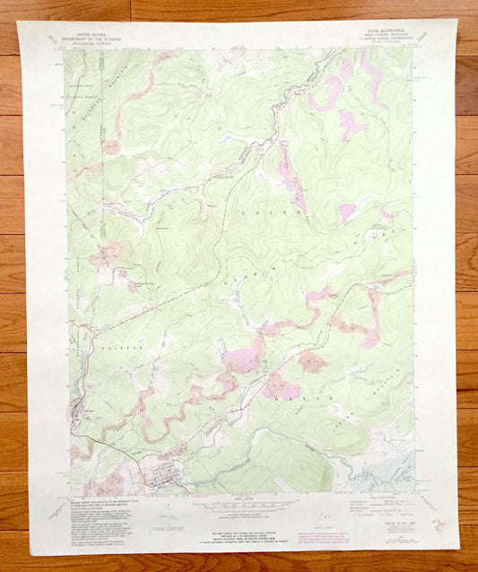 Antique Davis, West Virginia 1967 US Geological Survey Topographic Map - Grant, Tucker, Preston County, Fairfax, Union, Thomas, Wilsonia WV