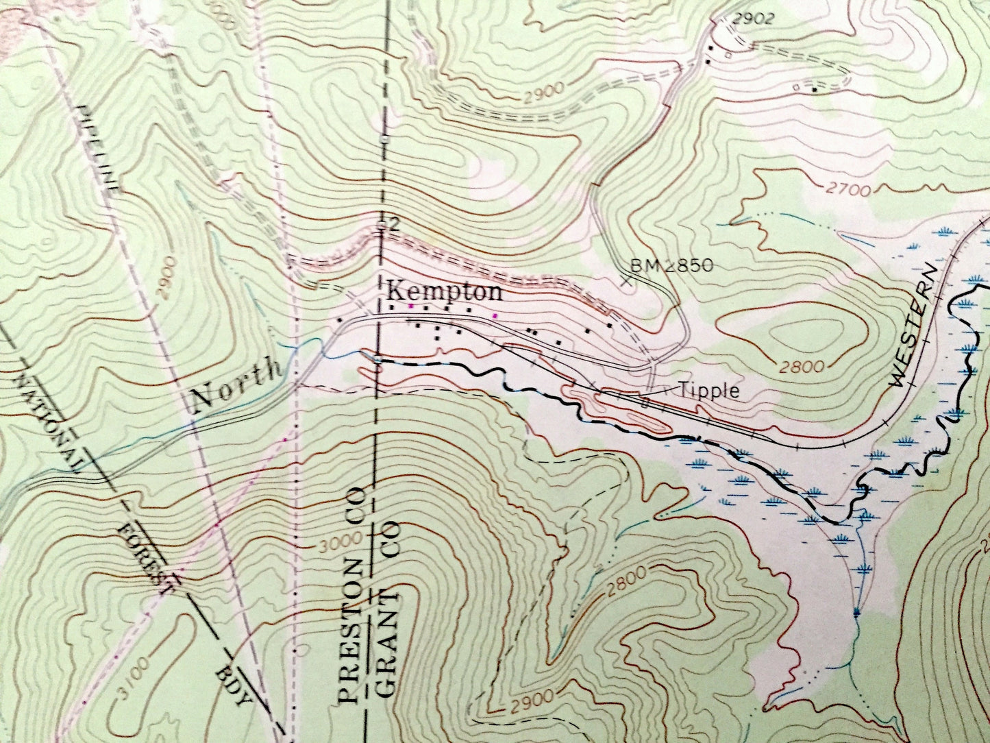 Antique Davis, West Virginia 1967 US Geological Survey Topographic Map - Grant, Tucker, Preston County, Fairfax, Union, Thomas, Wilsonia WV