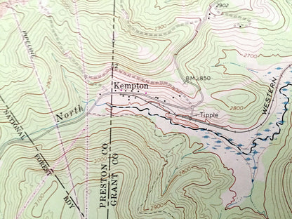 Antique Davis, West Virginia 1967 US Geological Survey Topographic Map - Grant, Tucker, Preston County, Fairfax, Union, Thomas, Wilsonia WV