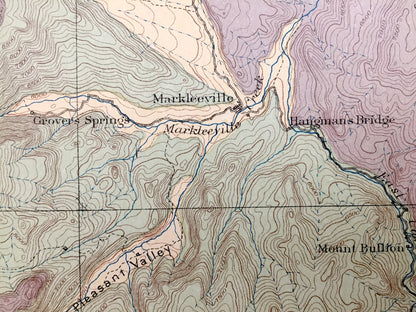 Antique Lake Tahoe, California 1889 US Geological Survey Topographic Map – Douglas, Eldorado, Alpine County, Nevada, Markleeville, Carson NV