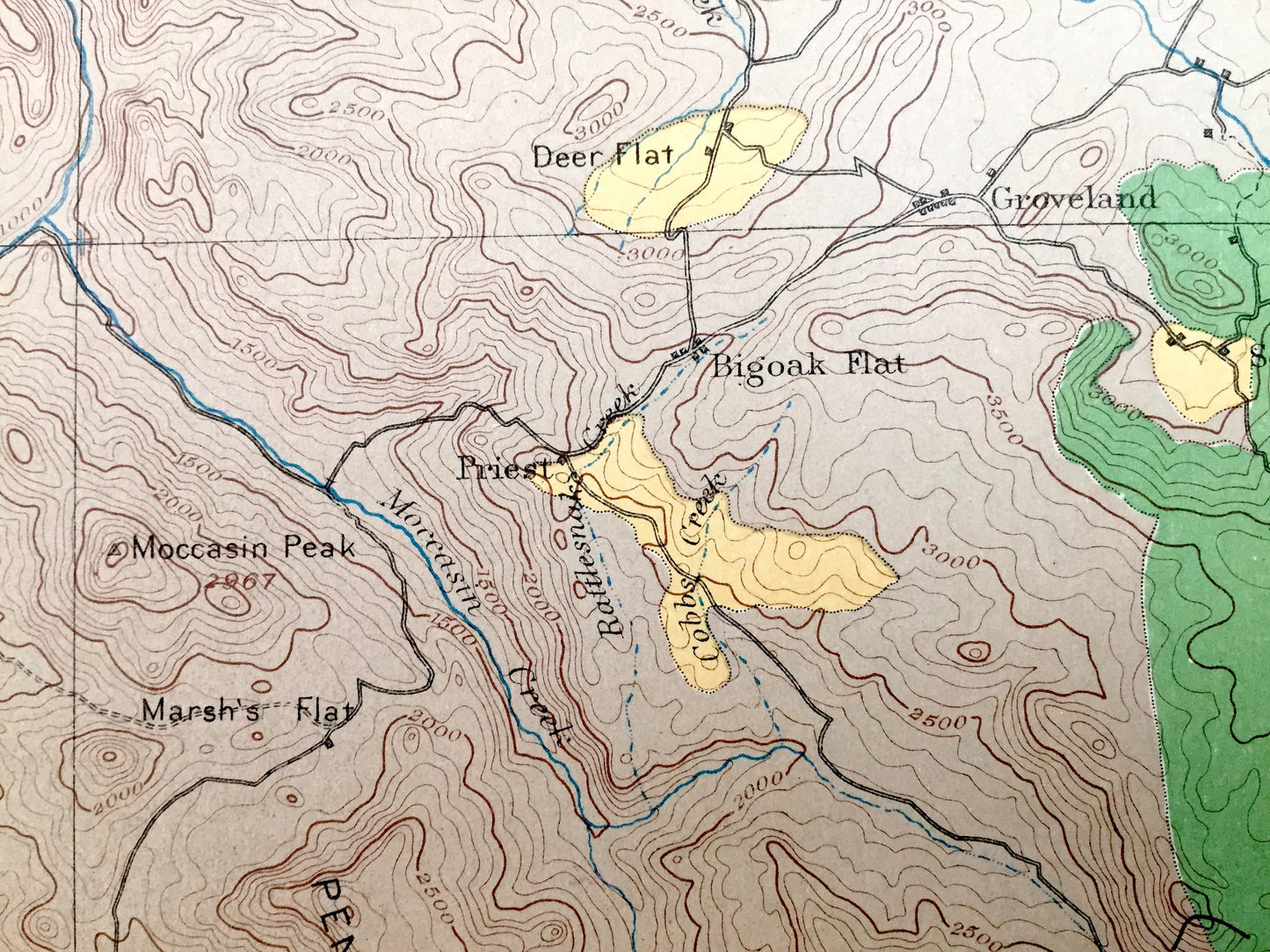 Antique Sonora, California 1891 US Geological Survey Topographic Map – Tuolumne Stanislaus Merced Mariposa County Yosemite National Park CA