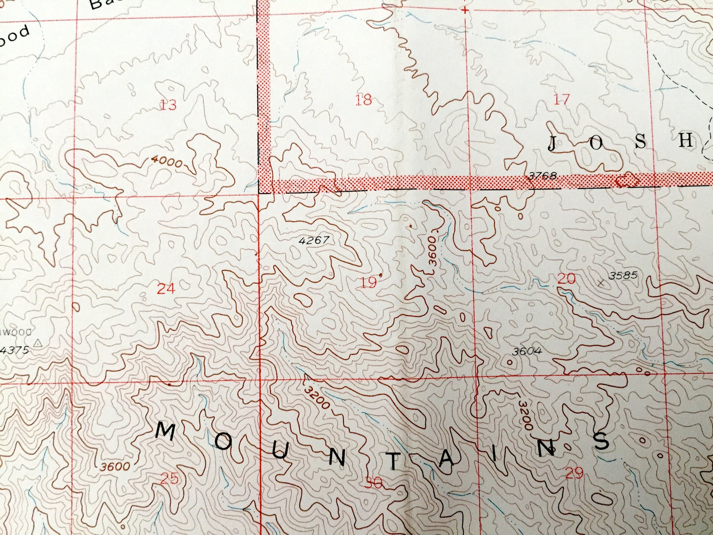 Antique Cottonwood Springs, California 1958 US Geological Survey Topographic Map – Salton Sea, Joshua Tree, Riverside County Desert Beach CA