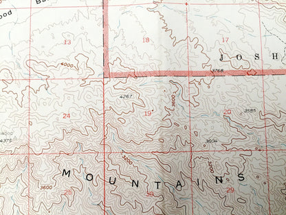 Antique Cottonwood Springs, California 1958 US Geological Survey Topographic Map – Salton Sea, Joshua Tree, Riverside County Desert Beach CA