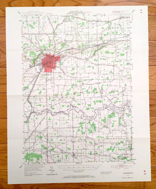 Antique Lockport, New York 1948 US Geological Survey Topographic Map – Newfane, Hartland, Royalton, Pendleton, Amherst, Clarence Newstead NY