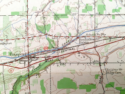 Antique Lockport, New York 1948 US Geological Survey Topographic Map – Newfane, Hartland, Royalton, Pendleton, Amherst, Clarence Newstead NY