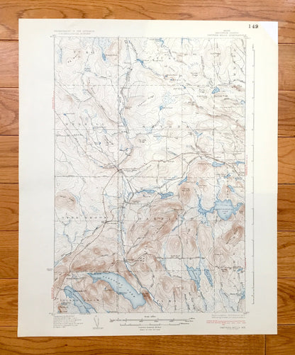 Antique Smyrna Mills, Maine 1937 US Geological Survey Topographic Map – Aroostook County, Oakfield Island Falls Pleasant Meduxnekeag Lake ME