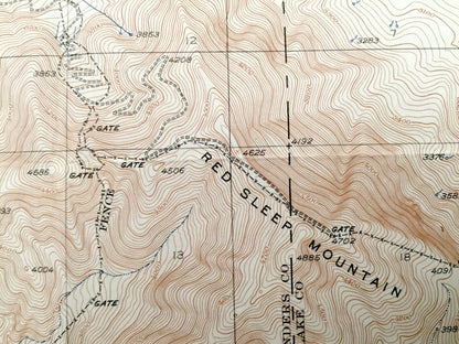 Antique National Bison Range, Montana 1932 US Geological Survey Topographic Map – Lake, Sanders County, Jocko River, Wildlife Refuge, NBR MT