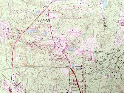 Antique Cary, North Carolina 1973 US Geological Survey Topographic Map – Durham, Wake County, William B Umstead State Park, Morrisville, NC