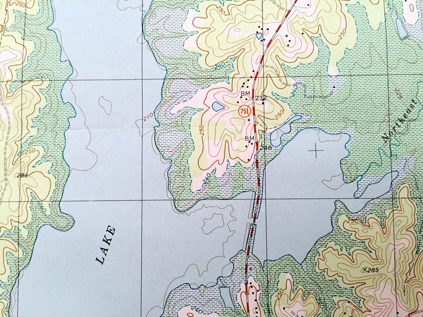 Antique Green Level, North Carolina 1993 US Geological Survey Topographic Map – Durham, Wake, Chatham County, B Everrett Jordan Lake, NC