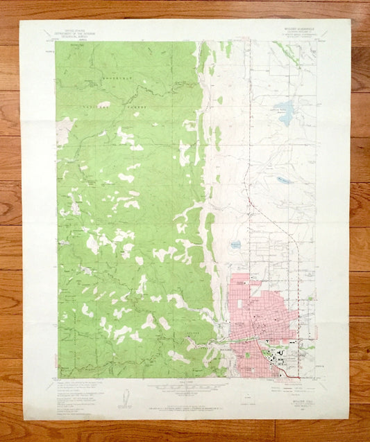 Antique Boulder, Colorado 1957 US Geological Survey Topographic Map – Roosevelt National Forest, University of, Boulder Mountain Park, CO