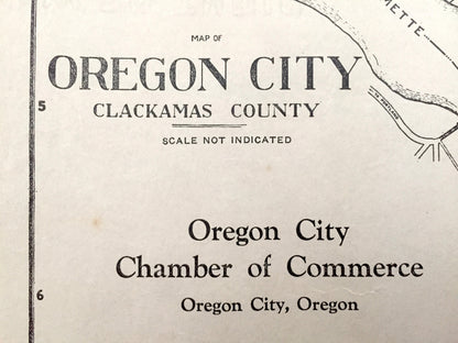 Antique Oregon City, Oregon 1940 US Army Geological Survey Topographic Map – Clackamas County, Willamette River, McLoughlin, Canemah, OR