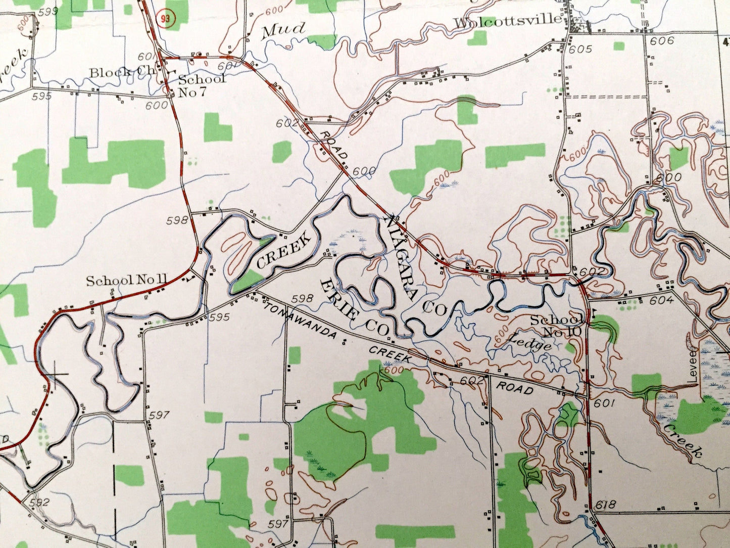 Antique Lockport, New York 1948 US Geological Survey Topographic Map – Newfane, Hartland, Royalton, Pendleton, Amherst, Clarence Newstead NY