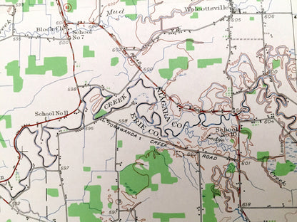 Antique Lockport, New York 1948 US Geological Survey Topographic Map – Newfane, Hartland, Royalton, Pendleton, Amherst, Clarence Newstead NY