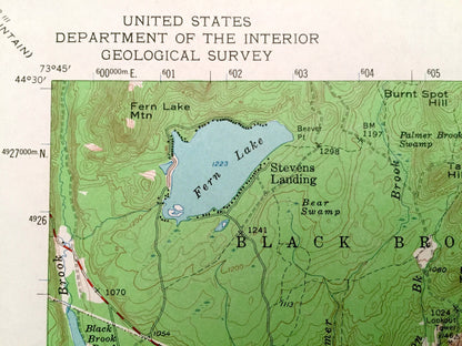 Antique Au Sable Forks, New York 1953 US Geological Survey Topographic Map – Adirondacks, Black Brook, Rome, Lewis, Jay, Chesterfield NY