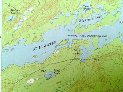 Antique Big Moose, New York 1954 US Geological Survey Topographic Map – Adirondacks, Webb, Long Lake, Inlet Eagle Bay Fulton Lake Rondaxe NY